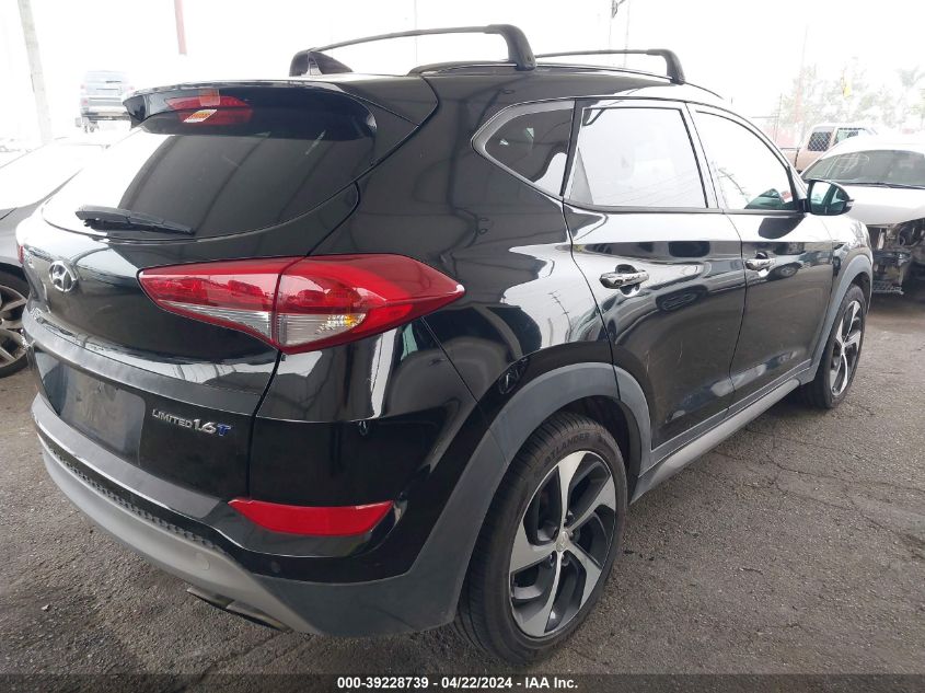 2017 Hyundai Tucson Limited VIN: KM8J33A21HU355921 Lot: 39228739