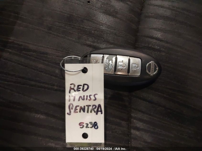 2017 Nissan Sentra Sv VIN: 3N1AB7AP3HL693439 Lot: 39228740