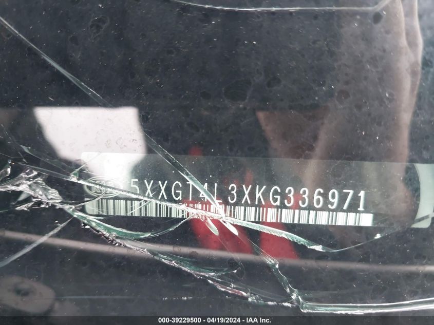 2019 Kia Optima Lx VIN: 5XXGT4L3XKG336971 Lot: 39229500