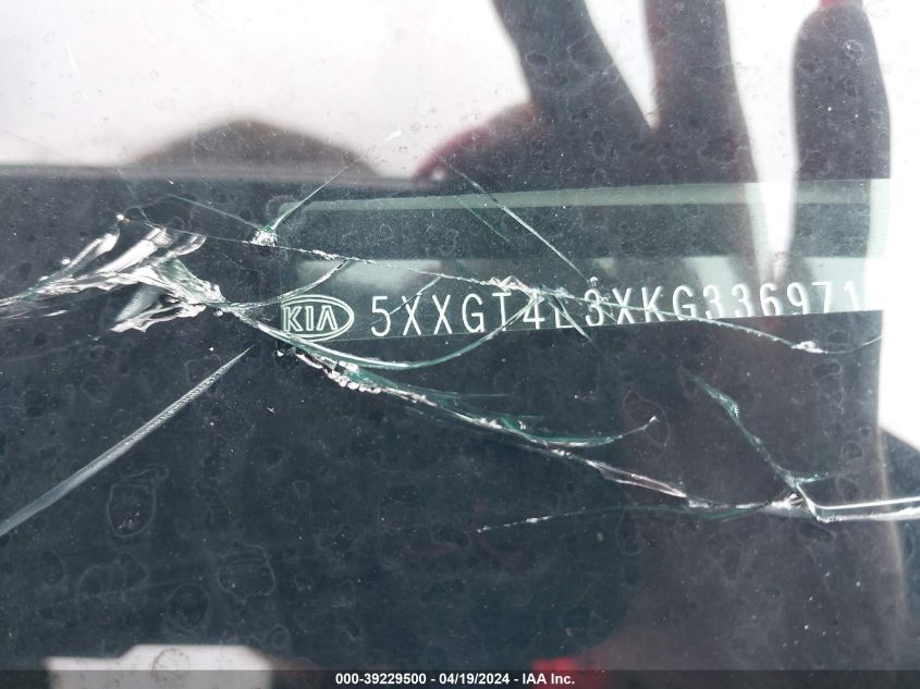 2019 Kia Optima Lx VIN: 5XXGT4L3XKG336971 Lot: 39229500