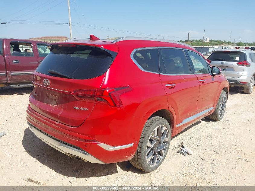 2021 Hyundai Santa Fe Calligraphy VIN: 5NMS5DAL1MH357655 Lot: 39229682