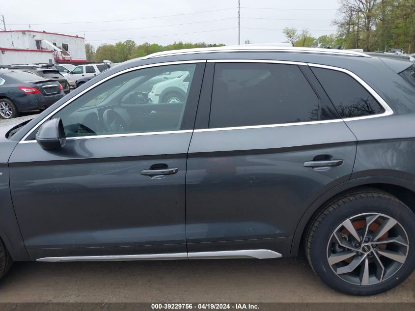 2022 Audi Q5 Premium Plus 45 Tfsi S Line Quattro S Tronic VIN: WA1EAAFYXN2123171 Lot: 39257710