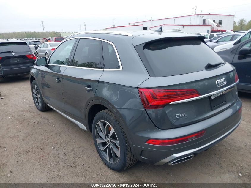 2022 Audi Q5 Premium Plus 45 Tfsi S Line Quattro S Tronic VIN: WA1EAAFYXN2123171 Lot: 39257710