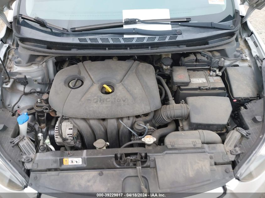 2013 Hyundai Elantra Gls VIN: 5NPDH4AE0DH325512 Lot: 39241226