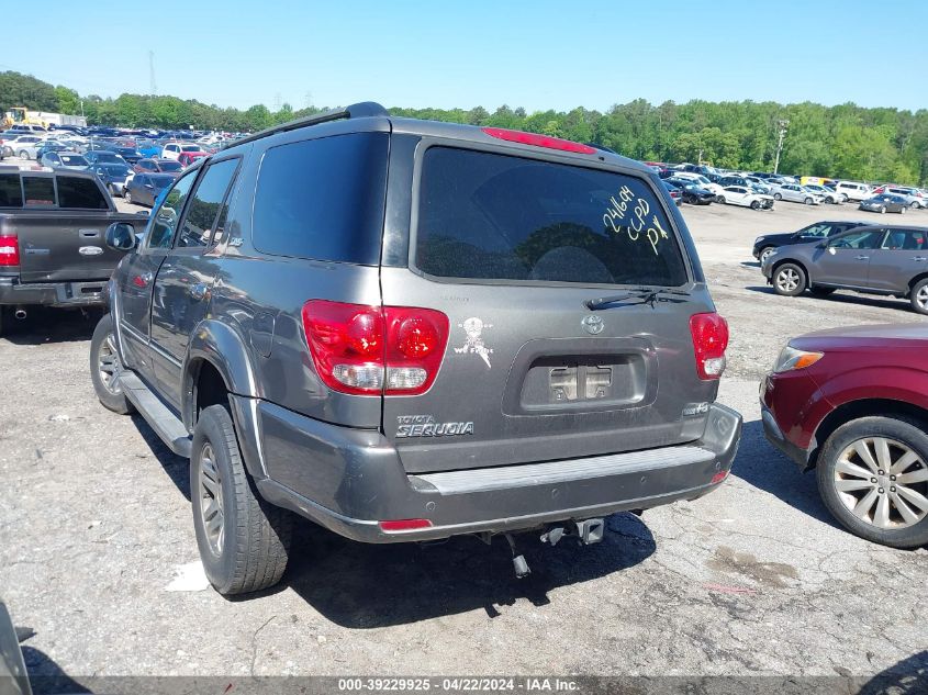 2007 Toyota Sequoia Sr5 V8 VIN: 5TDZT34A17S298021 Lot: 39229925