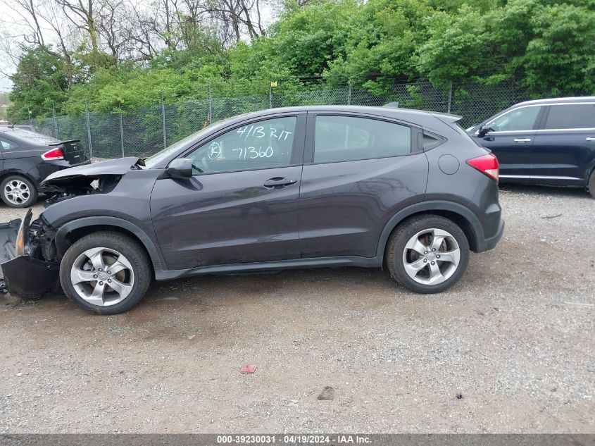 2016 Honda Hr-V Lx VIN: 3CZRU6H37GM710186 Lot: 39230031