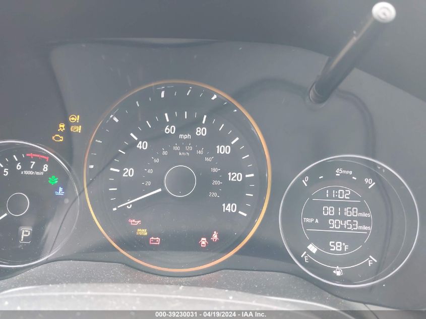 2016 Honda Hr-V Lx VIN: 3CZRU6H37GM710186 Lot: 39230031