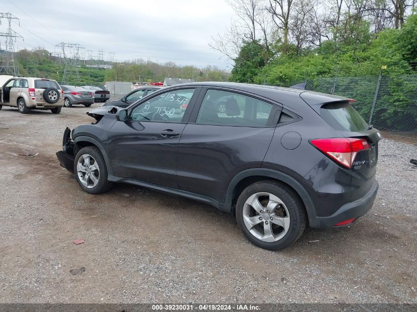 2016 Honda Hr-V Lx VIN: 3CZRU6H37GM710186 Lot: 39230031
