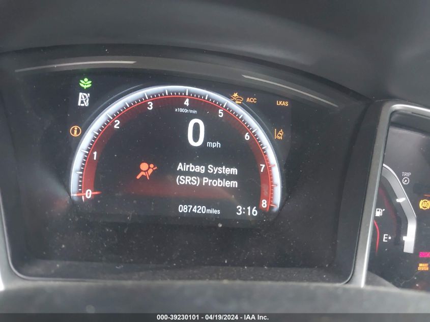 2019 Honda Civic Sport VIN: 2HGFC2F85KH550577 Lot: 39230101