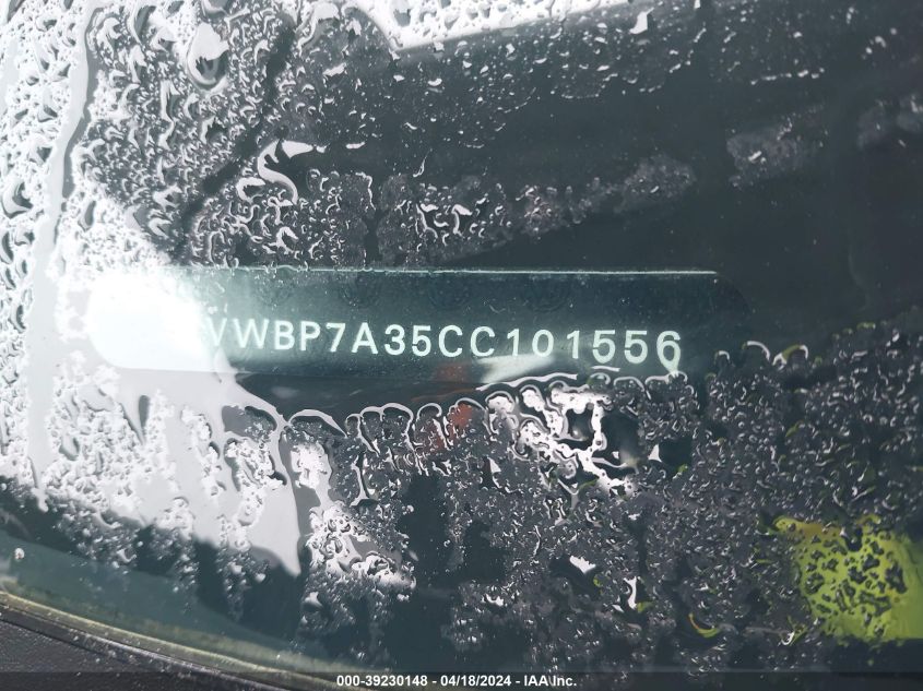 2012 Volkswagen Passat 2.5L Se VIN: 1VWBP7A35CC101556 Lot: 39230148