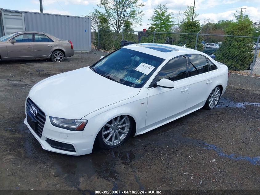 2014 Audi A4 2.0T Premium VIN: WAUHFAFLXEN030641 Lot: 49504704