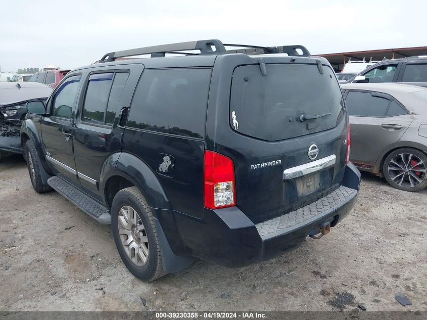 2008 Nissan Pathfinder Le V8 VIN: 5N1BR18AX8C626260 Lot: 39230358