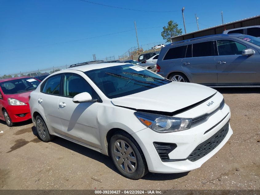 2022 Kia Rio Lx VIN: 3KPA24AD9NE496390 Lot: 39230427