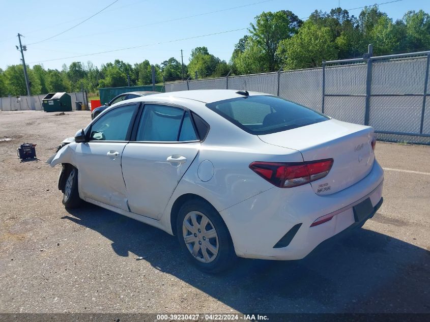 2022 Kia Rio Lx VIN: 3KPA24AD9NE496390 Lot: 39230427