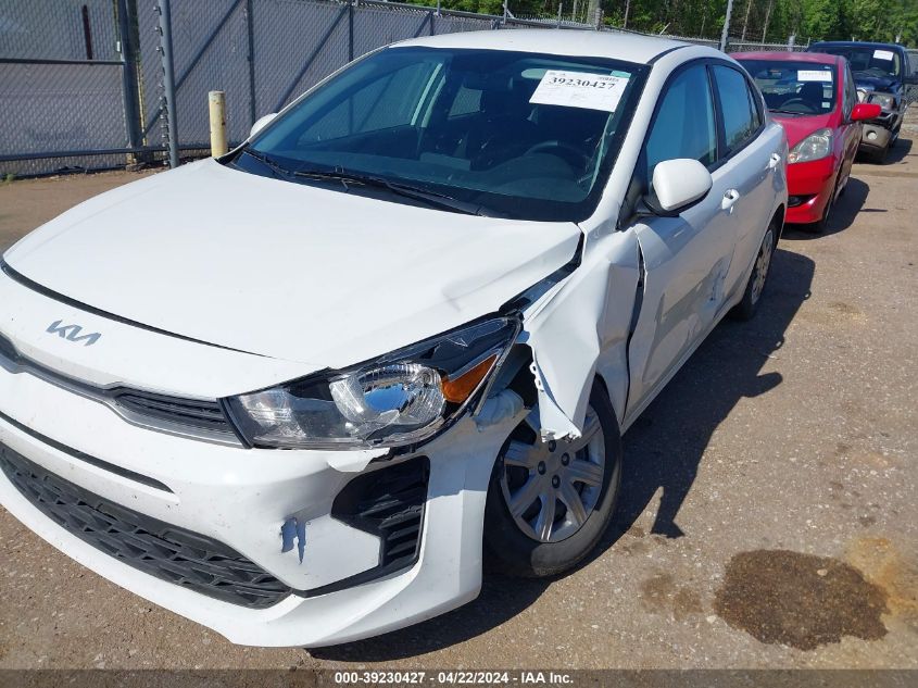 2022 Kia Rio Lx VIN: 3KPA24AD9NE496390 Lot: 39230427