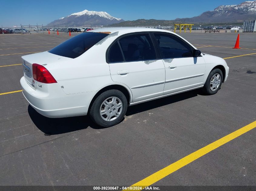 2002 Honda Civic Lx VIN: 1HGES16512L069940 Lot: 39253486