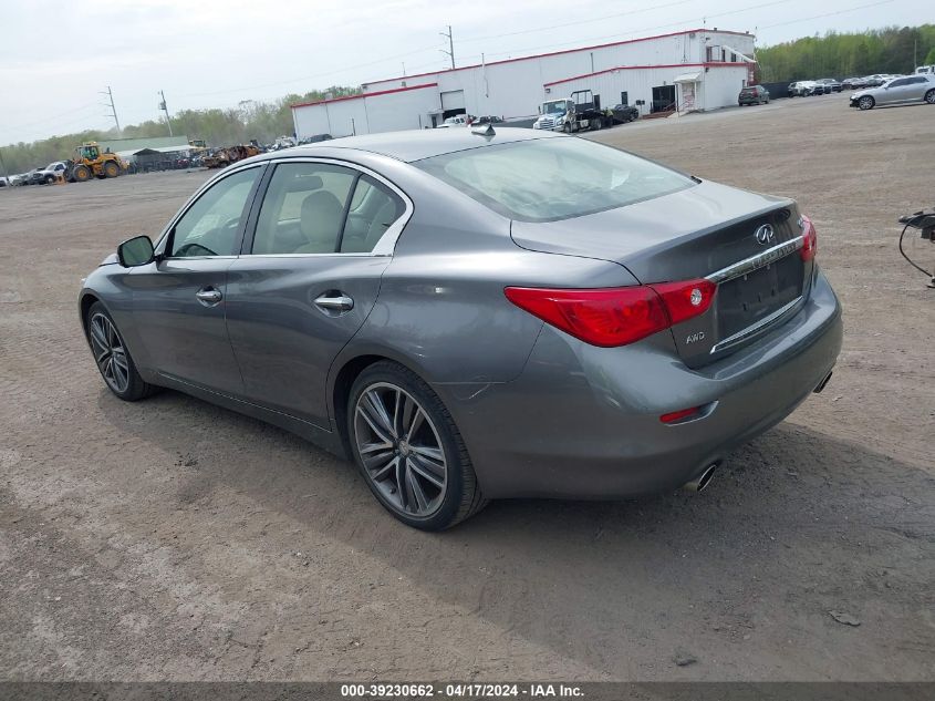 2014 Infiniti Q50 Premium VIN: JN1BV7AR8EM702943 Lot: 39230662