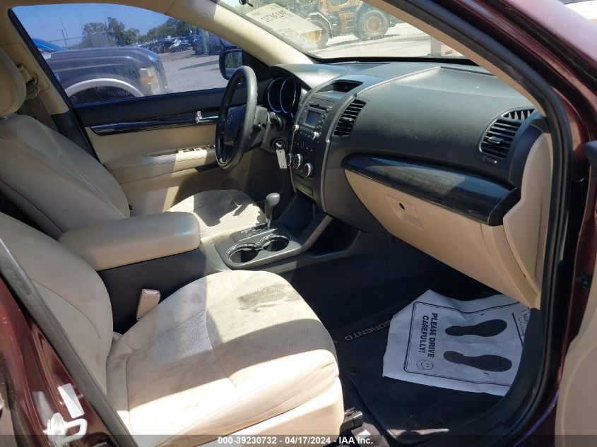 2013 Kia Sorento Lx V6 VIN: 5XYKT4A25DG338730 Lot: 39230732