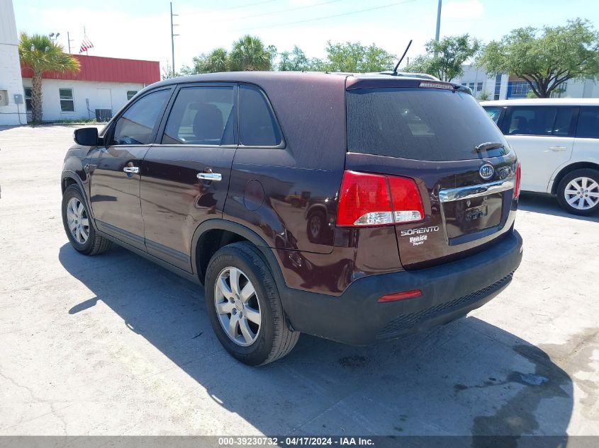 2013 Kia Sorento Lx V6 VIN: 5XYKT4A25DG338730 Lot: 39230732