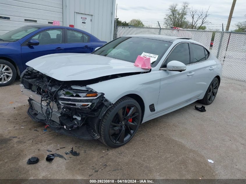 2022 Genesis G70 3.3T Awd VIN: KMTG54TE7NU093809 Lot: 39230818