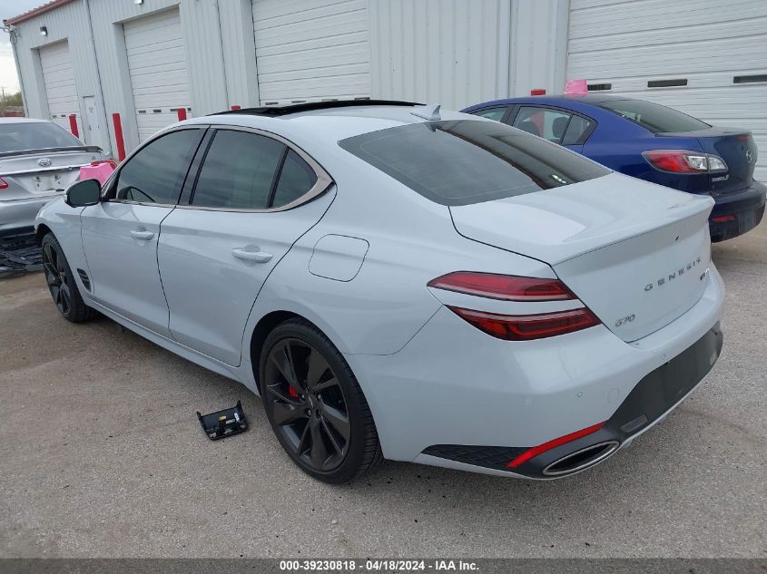 2022 Genesis G70 3.3T Awd VIN: KMTG54TE7NU093809 Lot: 39230818