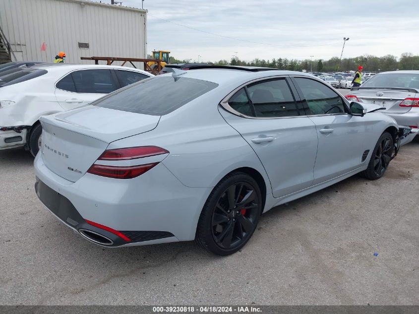 2022 Genesis G70 3.3T Awd VIN: KMTG54TE7NU093809 Lot: 39230818