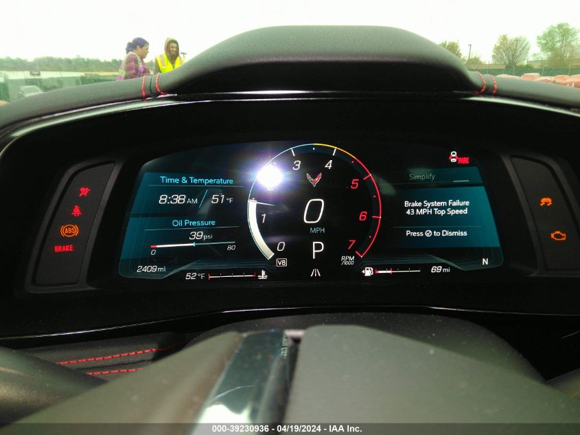 2023 Chevrolet Corvette Stingray Rwd 1Lt VIN: 1G1YA2D47P5127665 Lot: 39230936