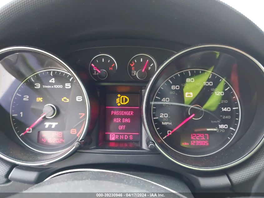 2008 Audi Tt 3.2 VIN: TRUDD38J781007169 Lot: 30036383