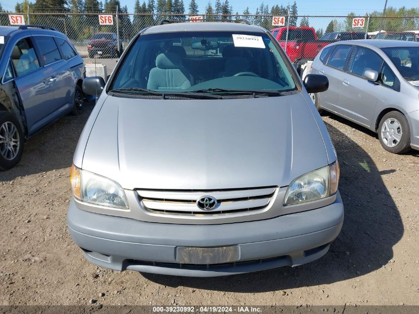 2002 Toyota Sienna Le VIN: 4T3ZF13C92U442534 Lot: 39230992