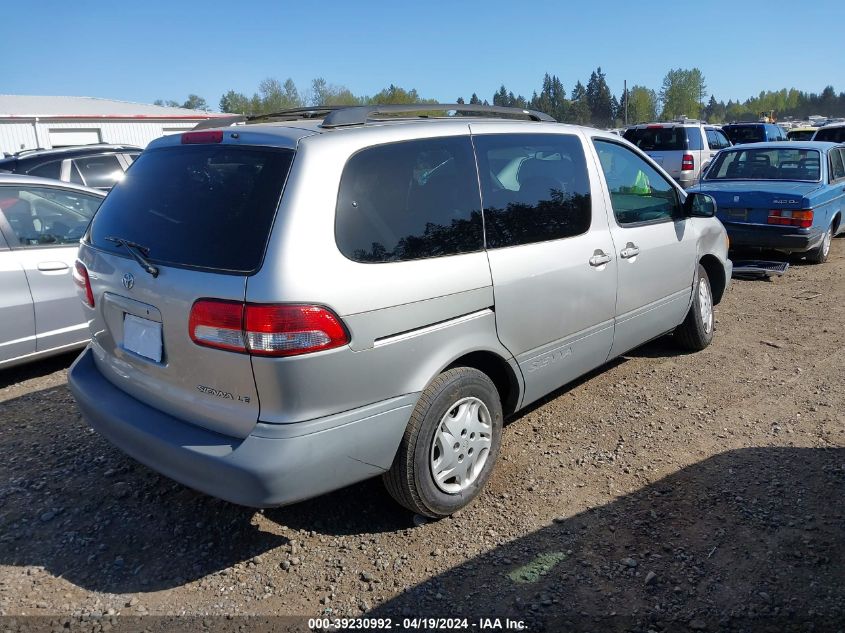 2002 Toyota Sienna Le VIN: 4T3ZF13C92U442534 Lot: 39230992