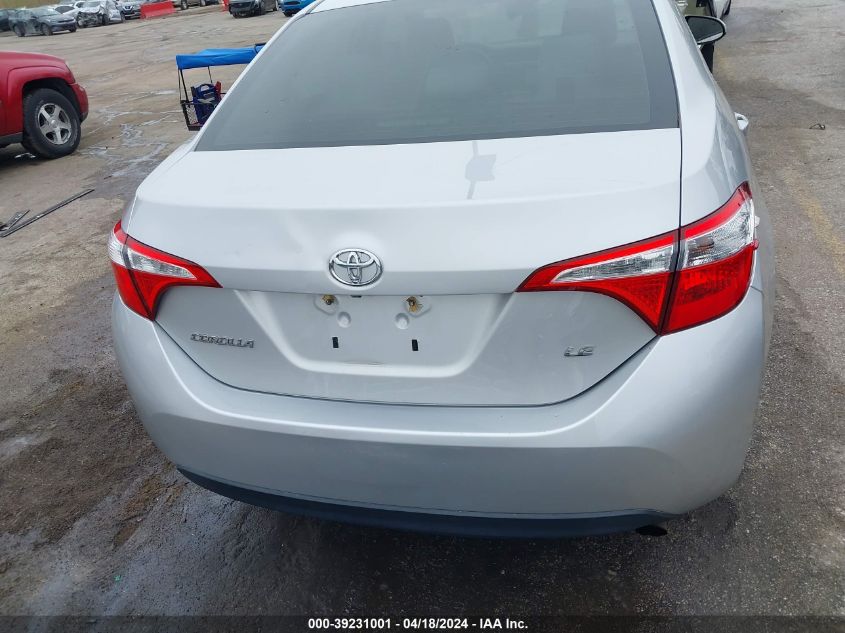 2016 Toyota Corolla Le VIN: 2T1BURHE5GC706642 Lot: 39231001