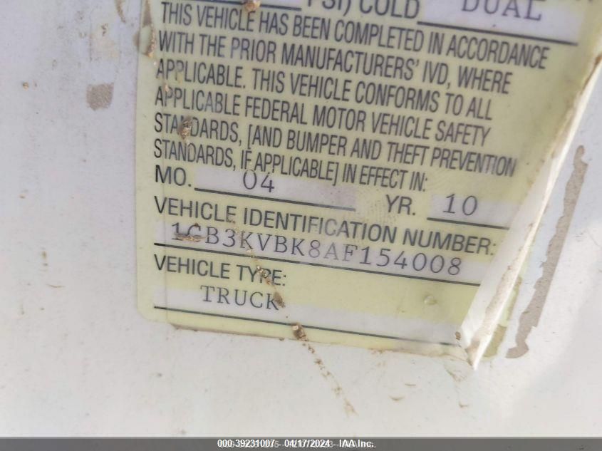 2010 Chevrolet Silverado 2500Hd Work Truck VIN: 1GB3KVBK8AF154008 Lot: 39231007