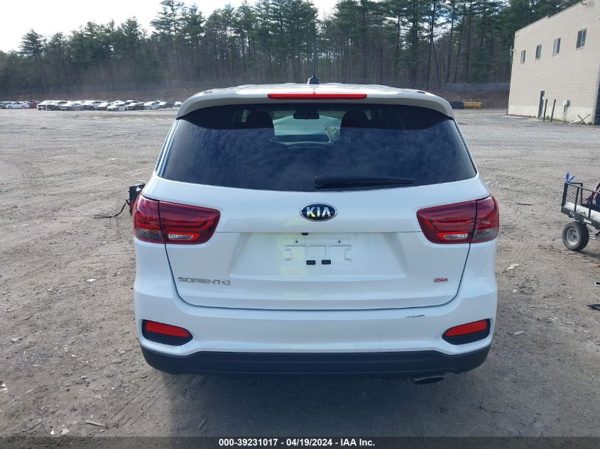 2019 Kia Sorento 2.4L Lx VIN: 5XYPGDA32KG460008 Lot: 39231017