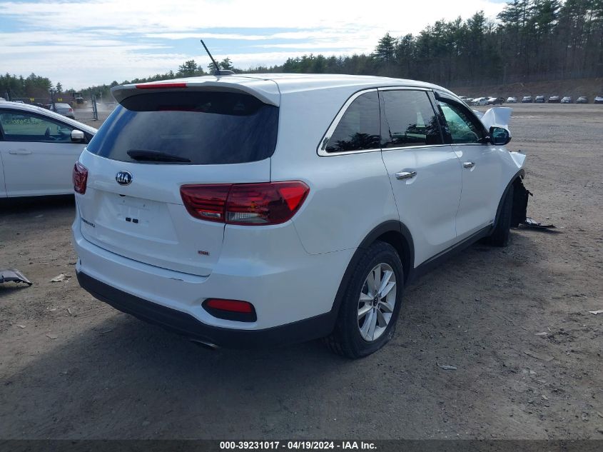 2019 Kia Sorento 2.4L Lx VIN: 5XYPGDA32KG460008 Lot: 39231017