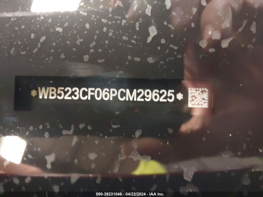 2023 BMW Ix xDrive50 VIN: WB523CF06PCM29625 Lot: 39231046