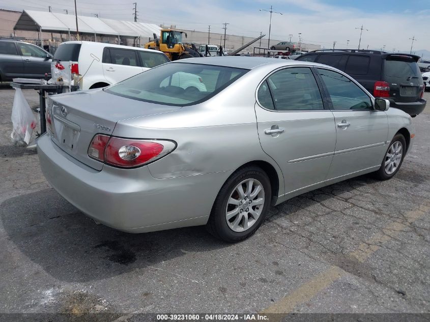 2004 Lexus Es 330 VIN: JTHBA30G840016228 Lot: 39231060