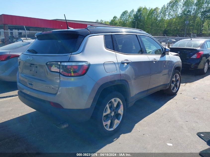 2018 Jeep Compass Limited 4X4 VIN: 3C4NJDCB4JT222486 Lot: 39231076
