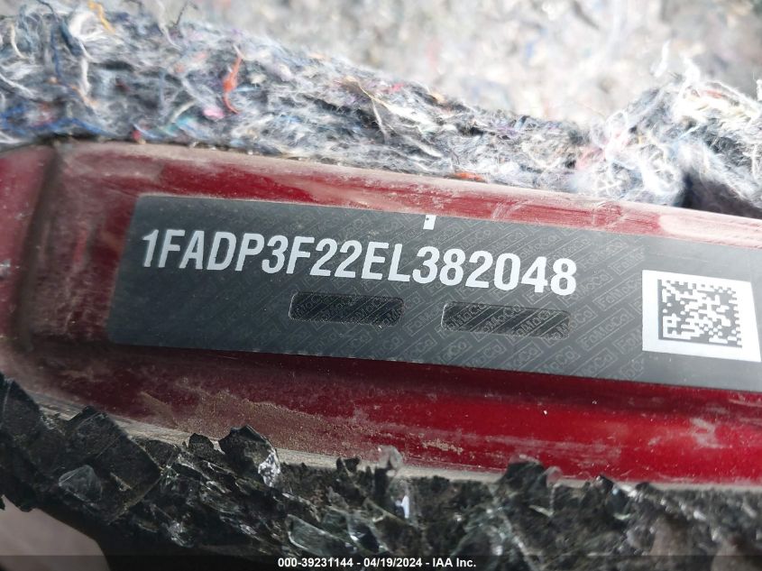 2014 Ford Focus Se VIN: 1FADP3F22EL382048 Lot: 39231144