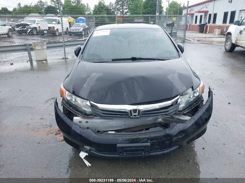 2012 Honda Civic Lx VIN: 2HGFB2F56CH563493 Lot: 39231199