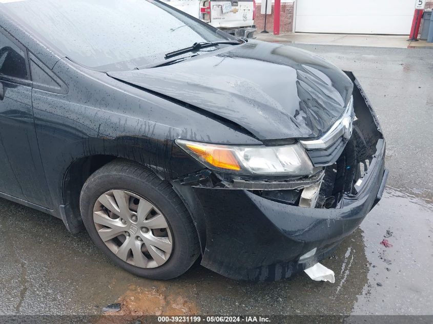 2012 Honda Civic Lx VIN: 2HGFB2F56CH563493 Lot: 39231199