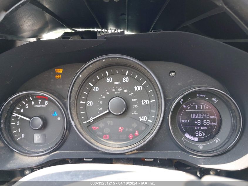 2018 Honda Hr-V Ex VIN: 3CZRU5H55JM723585 Lot: 39231215