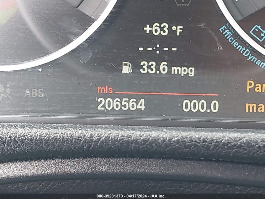 2013 BMW 328I VIN: WBA3A5G50DNP23409 Lot: 39231370