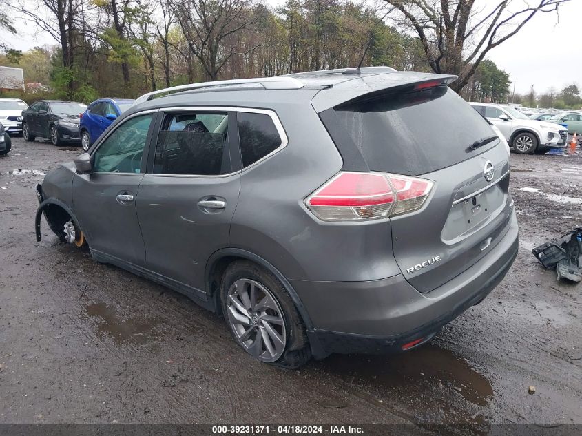 2016 Nissan Rogue Sl VIN: 5N1AT2MV8GC753812 Lot: 39231371
