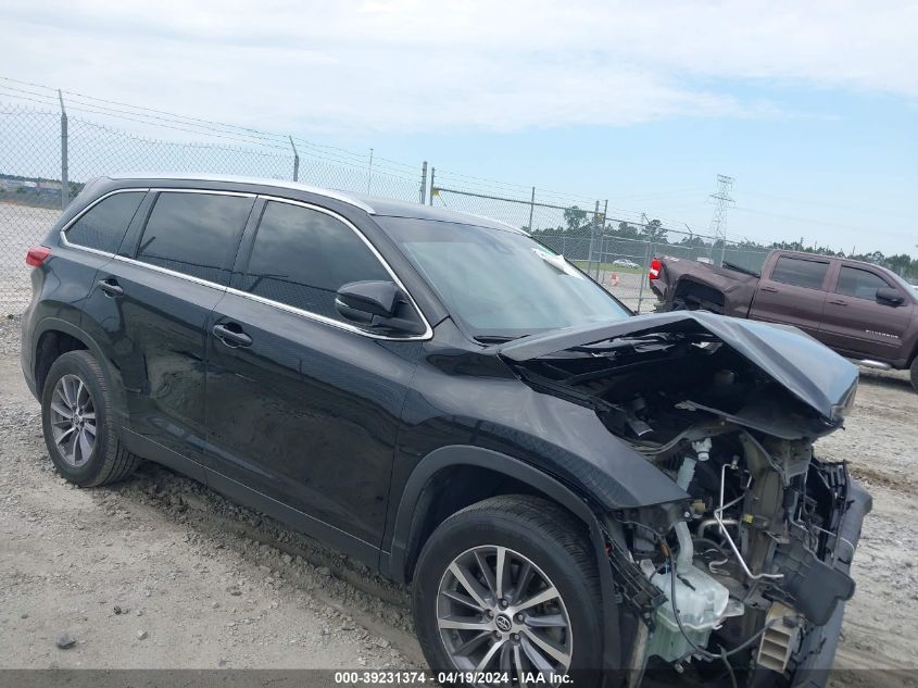 2019 Toyota Highlander Xle VIN: 5TDKZRFH3KS311177 Lot: 39231374