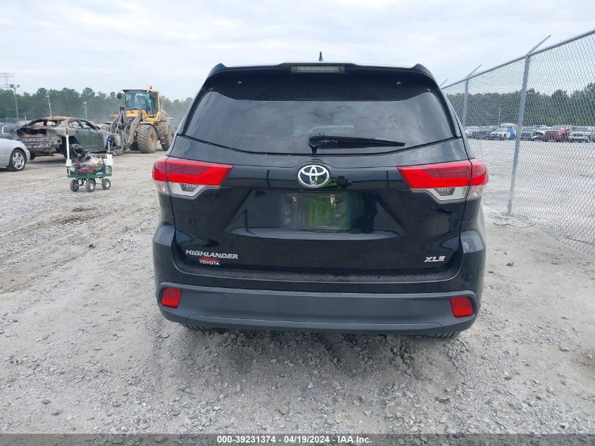 2019 Toyota Highlander Xle VIN: 5TDKZRFH3KS311177 Lot: 39231374