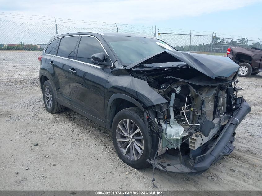 2019 Toyota Highlander Xle VIN: 5TDKZRFH3KS311177 Lot: 39231374