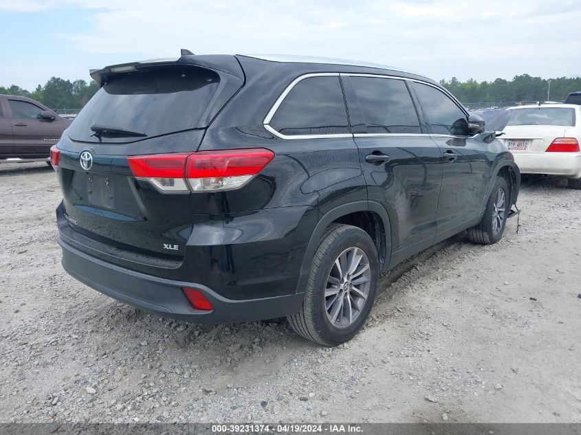 2019 Toyota Highlander Xle VIN: 5TDKZRFH3KS311177 Lot: 39231374