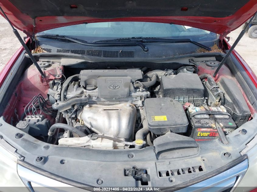 2012 Toyota Camry Xle VIN: 4T4BF1FKXCR251614 Lot: 39231405