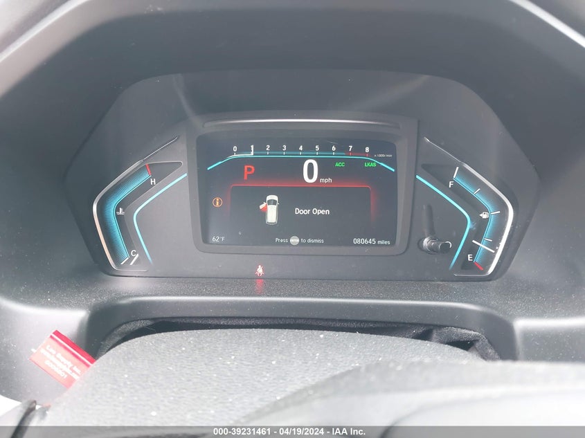 VIN 5FNRL6H73JB037646 2018 HONDA ODYSSEY EX-L