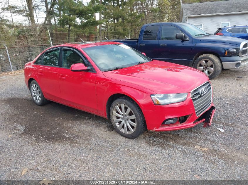 2014 Audi A4 2.0T Premium VIN: WAUBFAFL0EA071681 Lot: 39254613